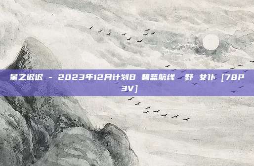 星之迟迟 - 2023年12月计划B 碧蓝航线 樫野 女仆 [78P 3V]