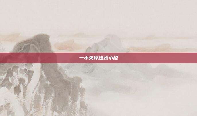 一小央泽蜘蛛小组