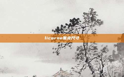 licorne黑贞尺寸