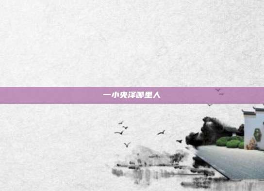 一小央泽哪里人