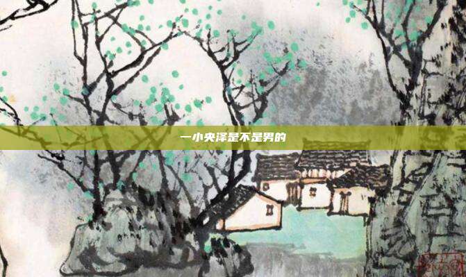 一小央泽是不是男的