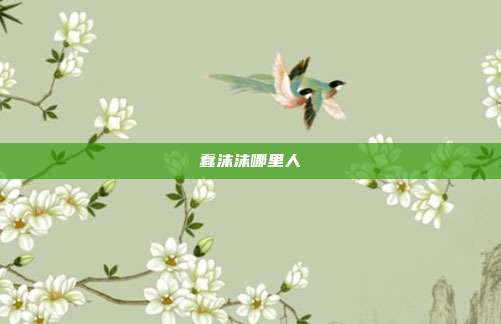 蠢沫沫哪里人
