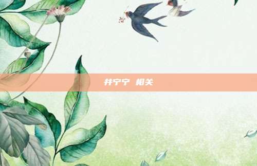 井宁宁 相关