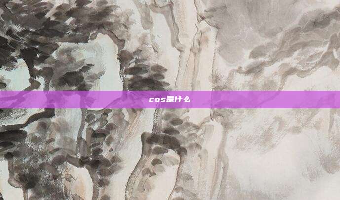 cos是什么