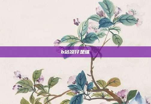 b站凉仔是谁