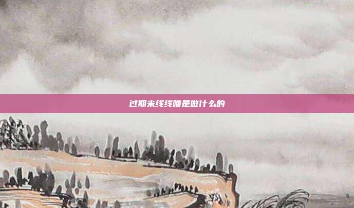 过期米线线喵是做什么的