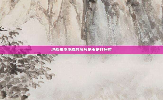 过期米线线喵的图片是不是打码的