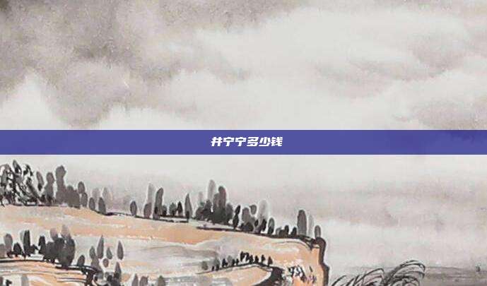 桜井宁宁多少钱