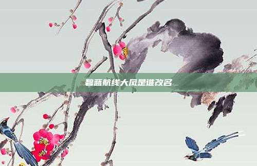 碧蓝航线大凤是谁改名